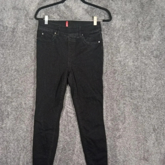 Spanx black skinny tummy control pants size Medium women - Picture 1 of 6